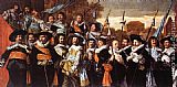 Frans Hals Canvas Paintings - Officers and Sergeants of the St George Civic Guard Company